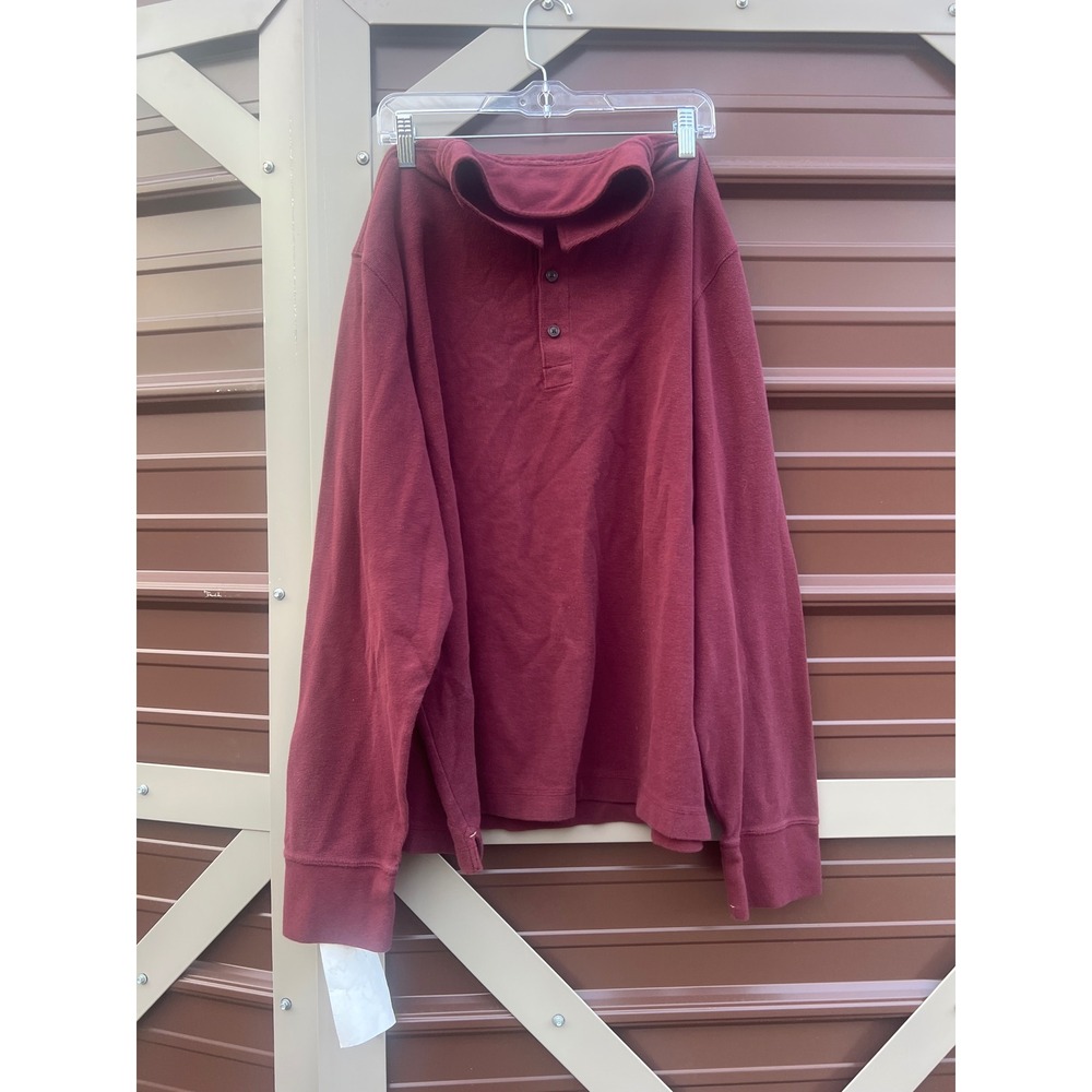 Banana‎ Republic Burgundy Crew Neck Long Sleeve Pullover Shirt Men's XXL Tall